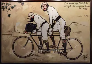 Ramon Casas and Pere Romeu on a Tandem, by Ramon Casas