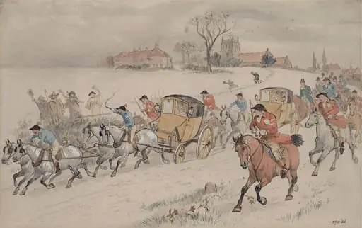 Diana Wood's Wedding : Returning from Church, by Randolph Caldecott