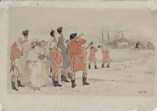 Diana Wood's Wedding : The Departure, by Randolph Caldecott
