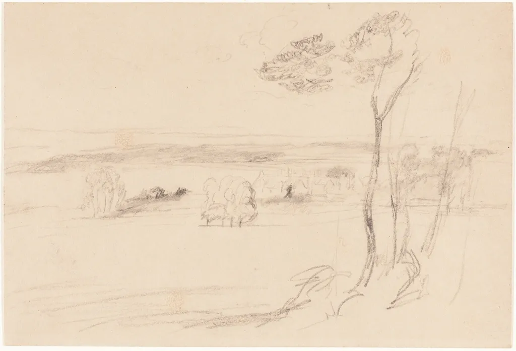 Trouville-sur-Mer, by Randolph Caldecott, graphite, 1879