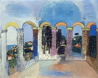 La Terrasse aux arcades à Vallauris, by Raoul Dufy, 1927