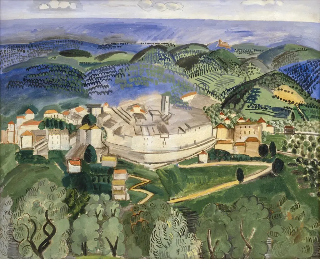 Landscape near Vence in Provence, by Raoul Dufy