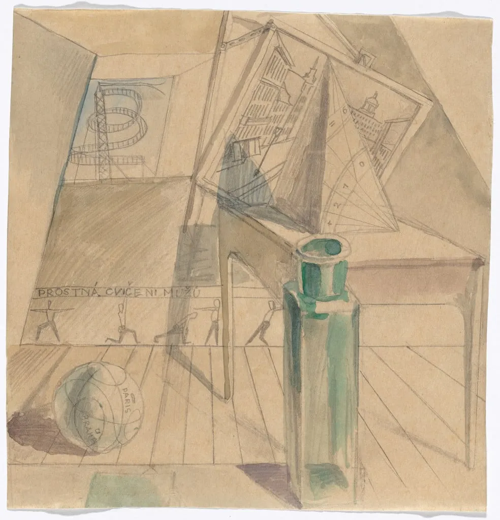 Untitled, by Raoul Hausmann, watercolor, 1920