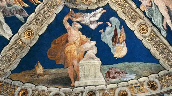 Sacrifice of Isaac, by Raphael, fresco, 1511