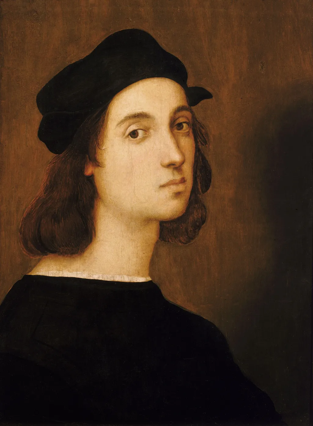 Self-portrait, by Raphael, tempera, 1505