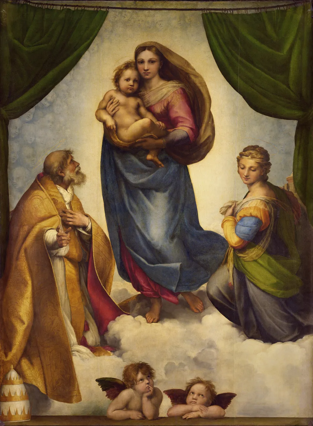 Sistine Madonna, by Raphael, oil, 1512