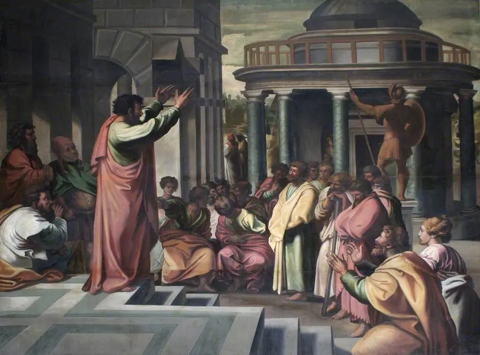 St Paul preaching at Athens, by Raphael