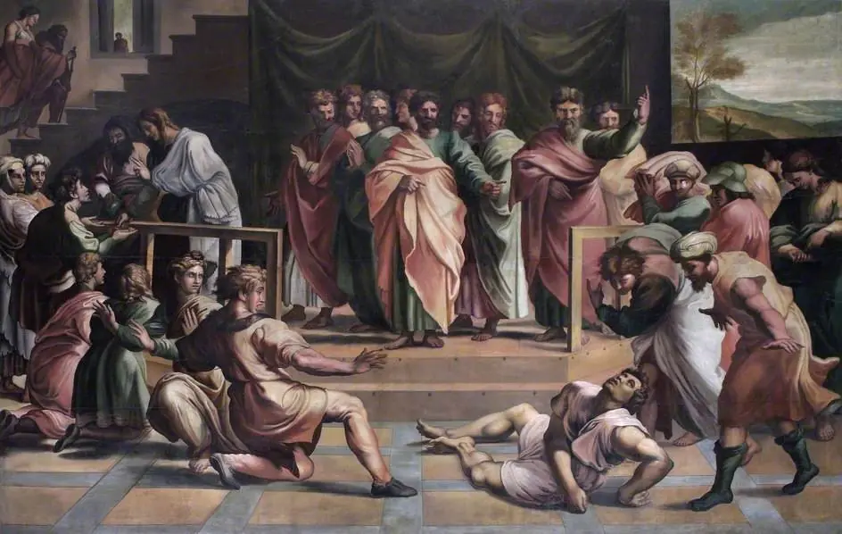 The Death of Ananias, by Raphael