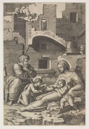 The Holy Family, with the Infant St. John, by Raphael