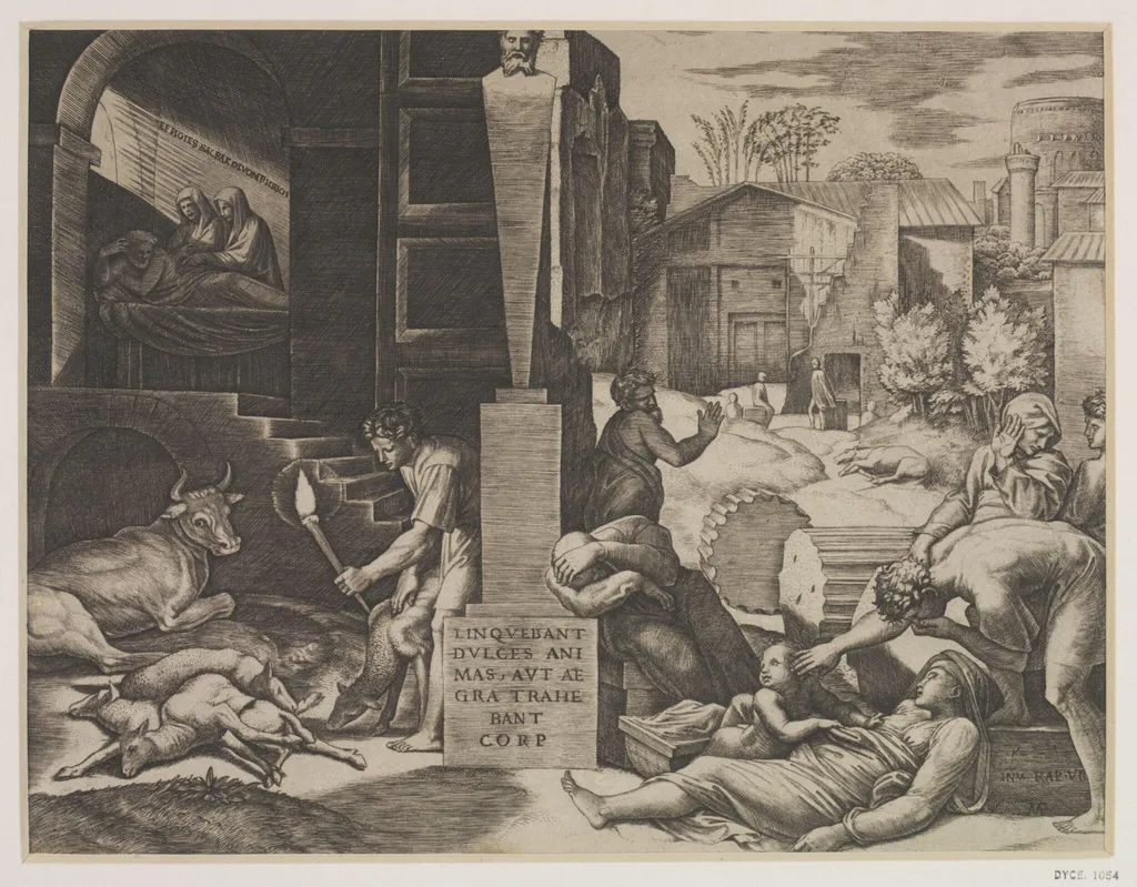 The Plague in Crete/ 'Il Morbetto', by Raphael, 1490