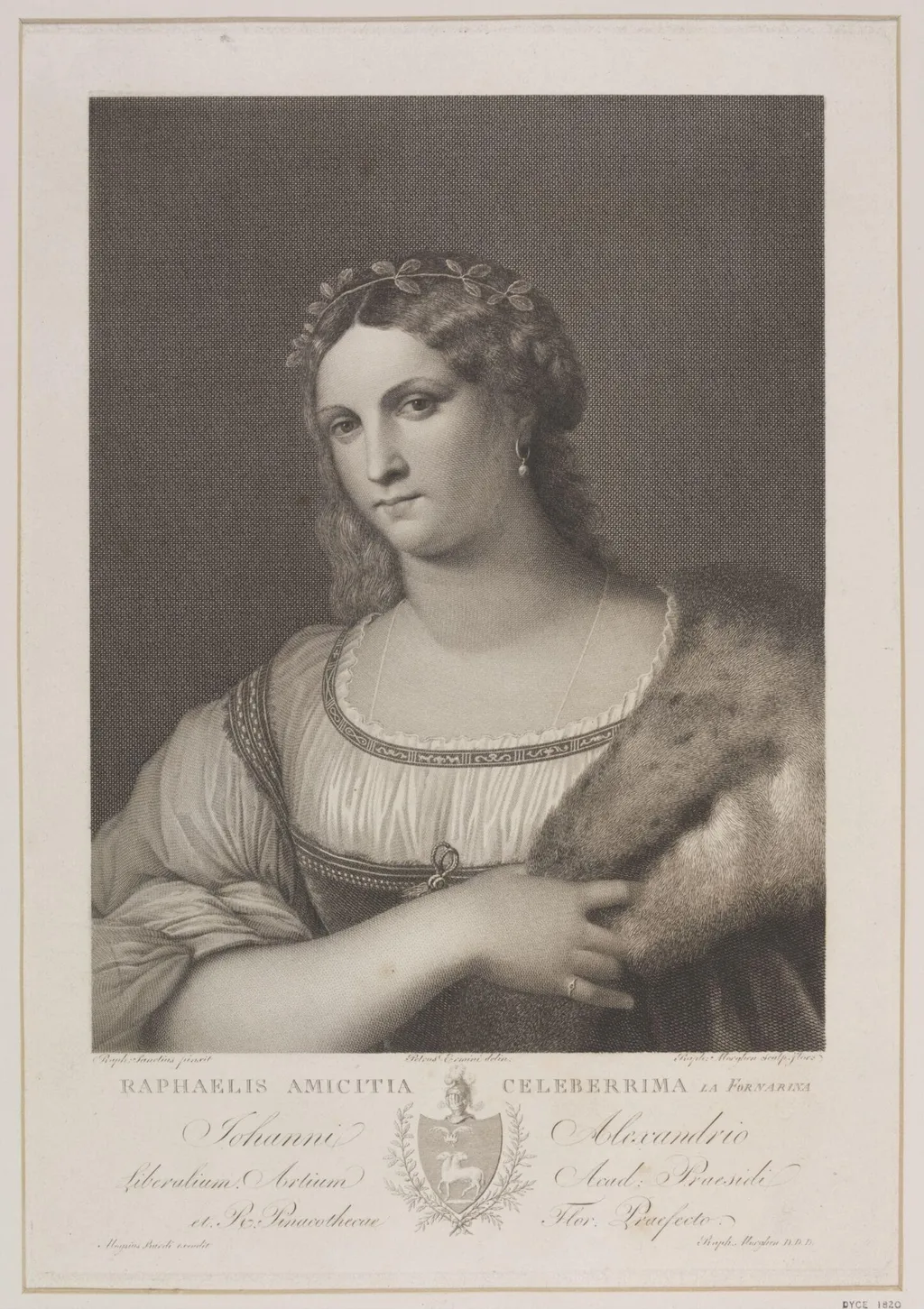 Raphaello's Mistress, by Raphael Morghen, 1850