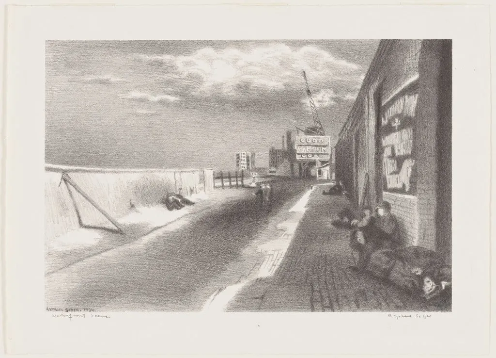 Untitled, by Raphael Soyer, ink, 1934