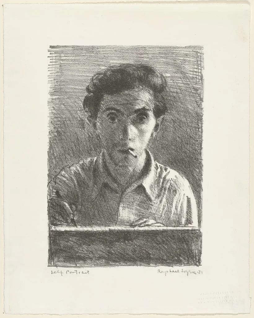 Untitled, by Raphael Soyer, ink, 1920
