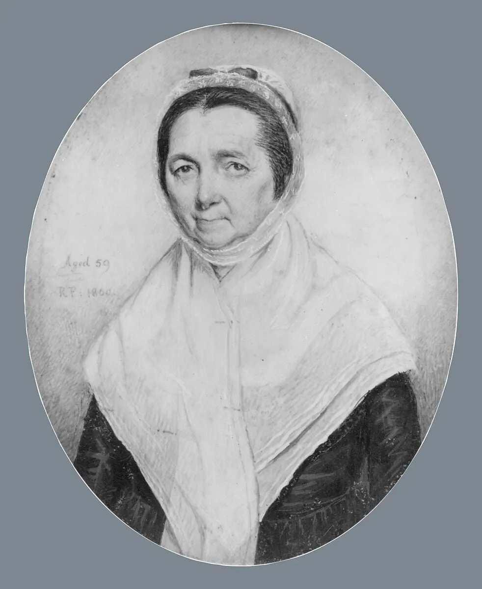Mrs. John Montgomery (Sarah Diemer), by Raphaelle Peale, watercolor, 1800