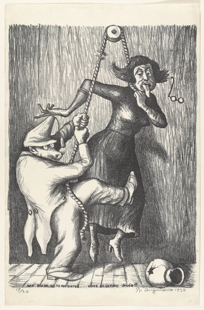 Untitled, by Raúl Anguiano, ink, 1938
