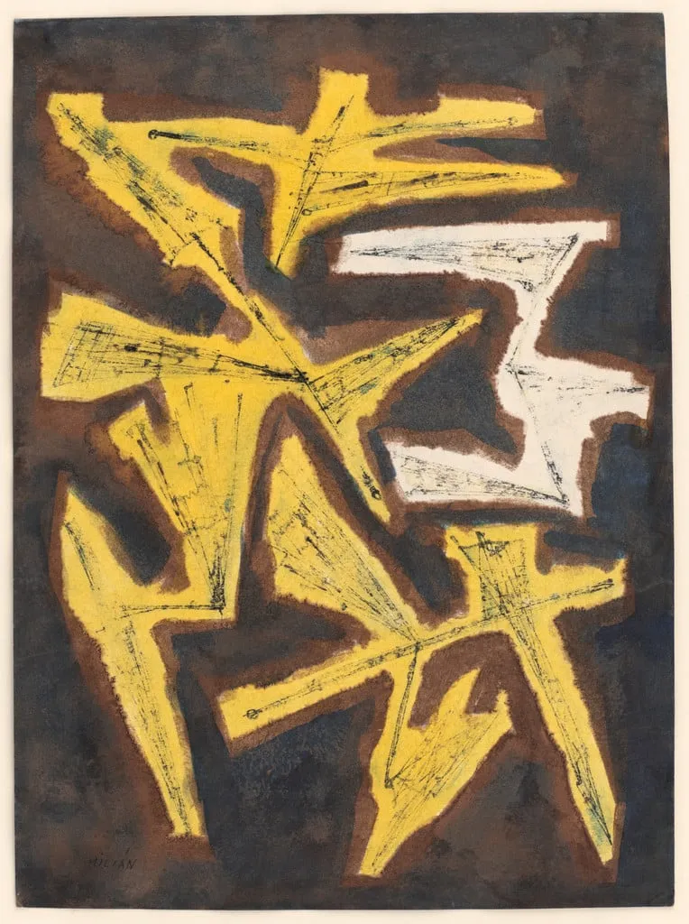 Untitled, by Raúl Milián, ink, 1951