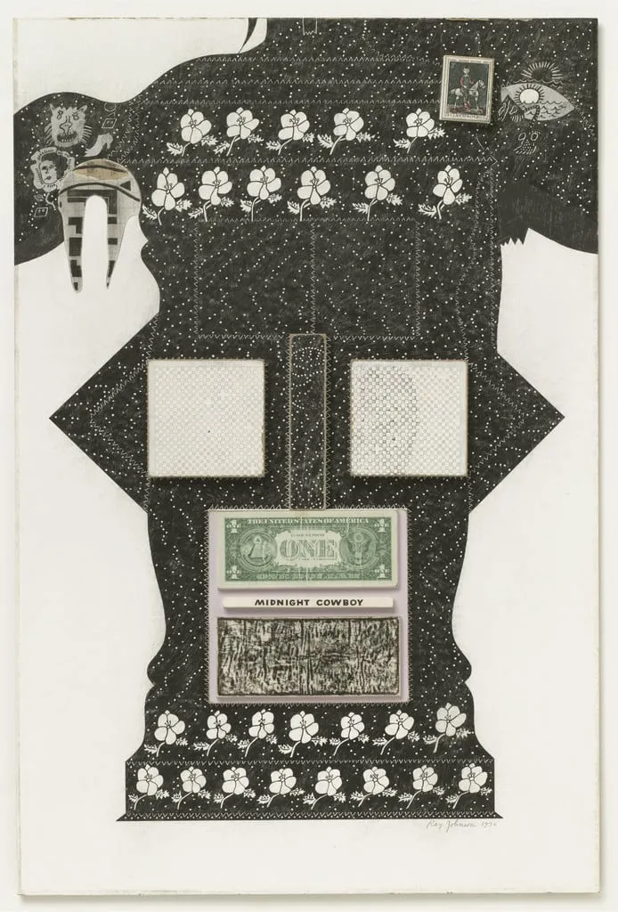 Untitled, by Ray Johnson, gouache, 1970