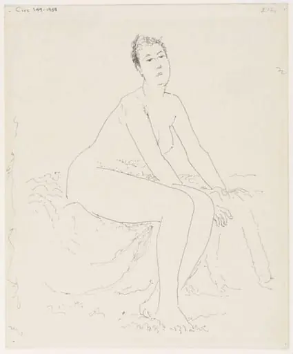 Study of a Seated Female Nude, by Raymond James Coxon