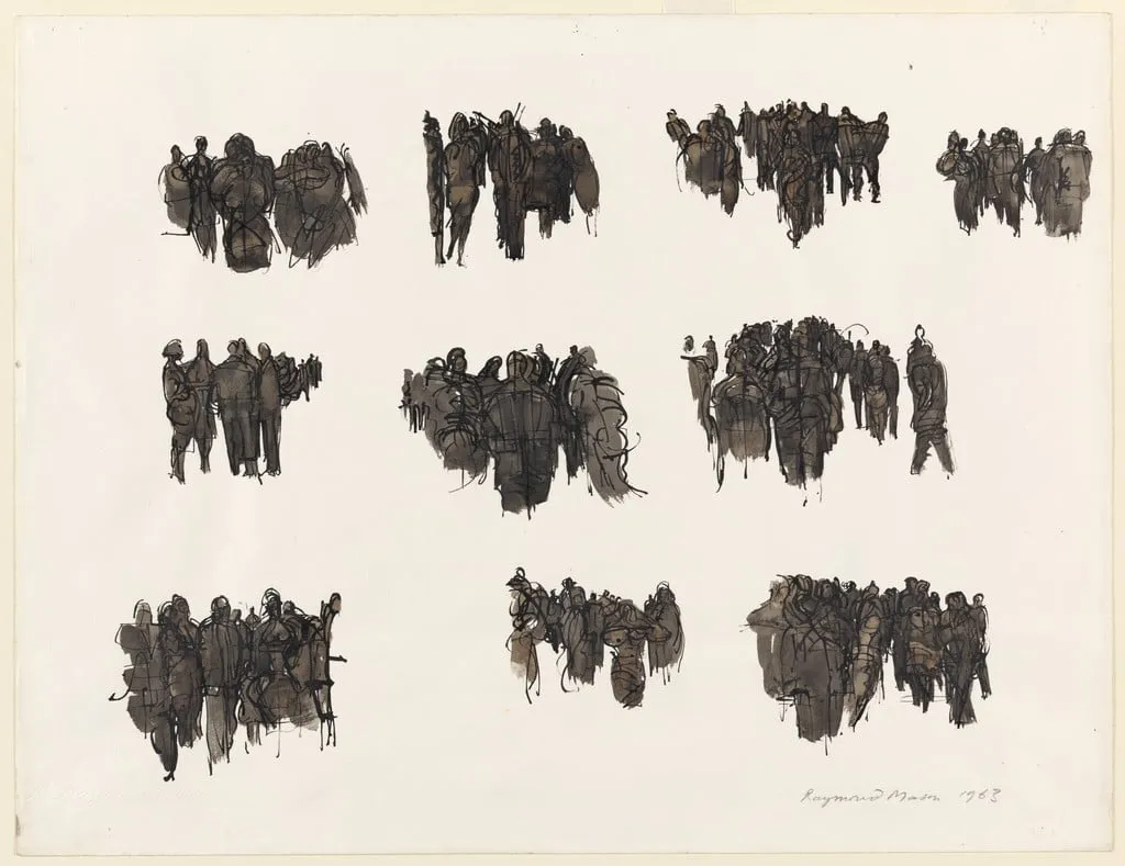 Untitled, by Raymond Mason, ink, 1963