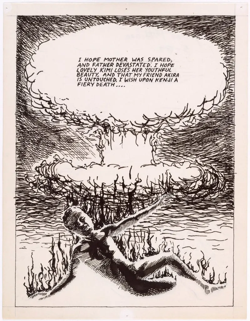 Untitled, by Raymond Pettibon, graphite, 1982