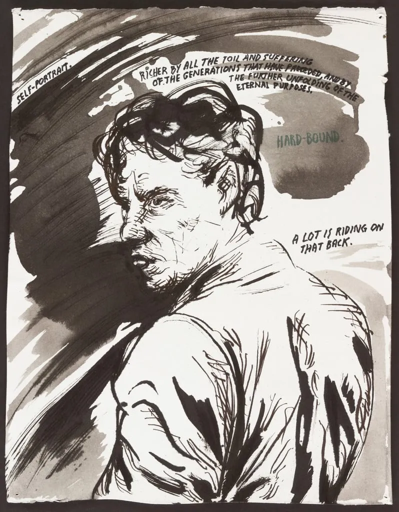 Untitled, by Raymond Pettibon, watercolor, 2001