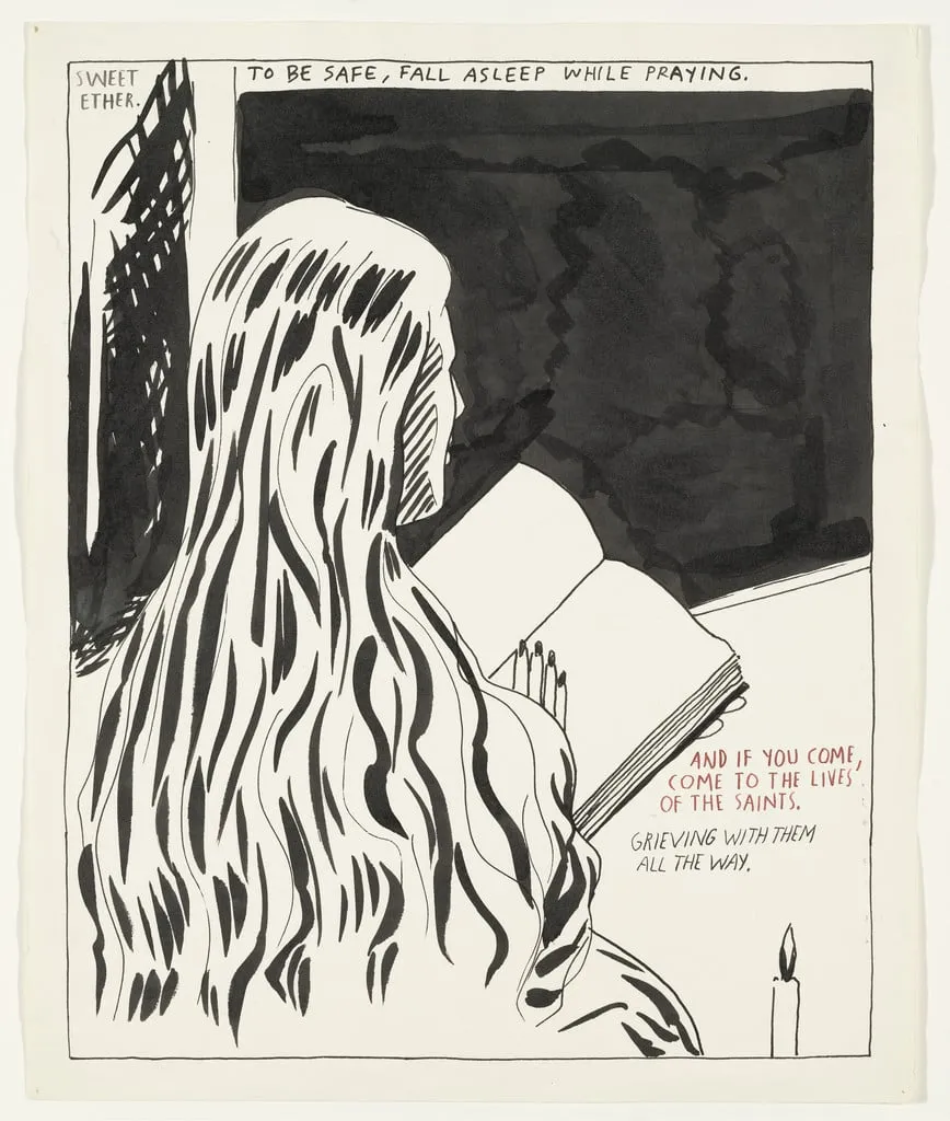 Untitled, by Raymond Pettibon, ink, 1987