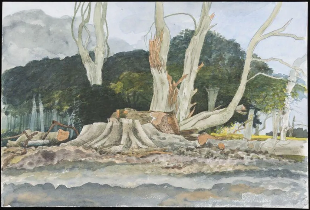 After the Gale 1, by Raymond Spurrier, watercolor, 1987