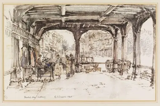 Market Day, Ledbury, by Raymond Teague Cowern