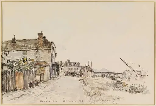 Upton-on-Severn; houses by the river