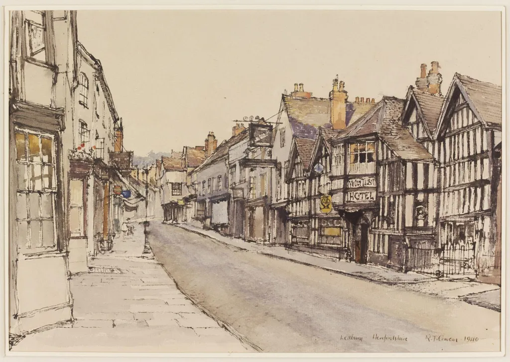 Ye Old Talbot Hotel, Ledbury, by Raymond Teague Cowern, watercolor, 1940