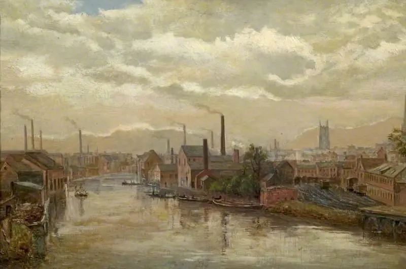 The River Derwent from the Great Northern Railway Bridge, Derby, by Raymund Dearn