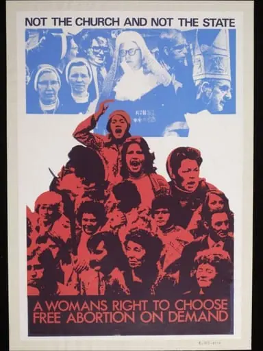 Not the Church and Not the State. A Woman's Right to Choose Abortion On Demand, by Red Dragon Print Collective