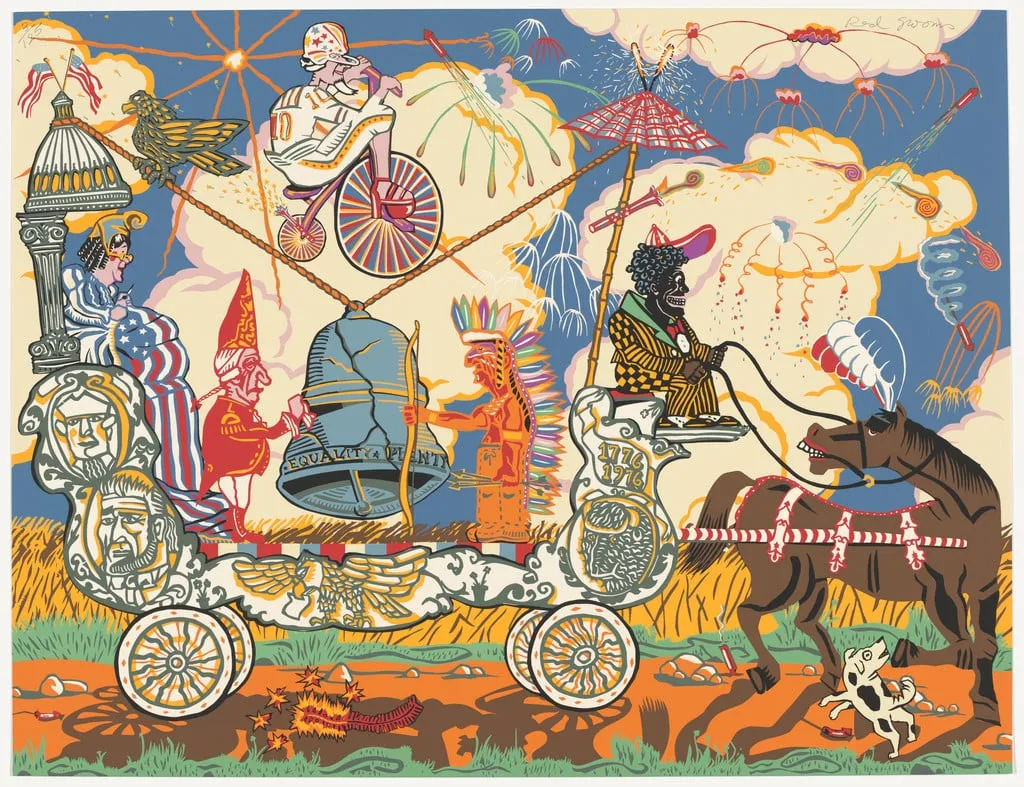 Untitled, by Red Grooms, ink, 1975