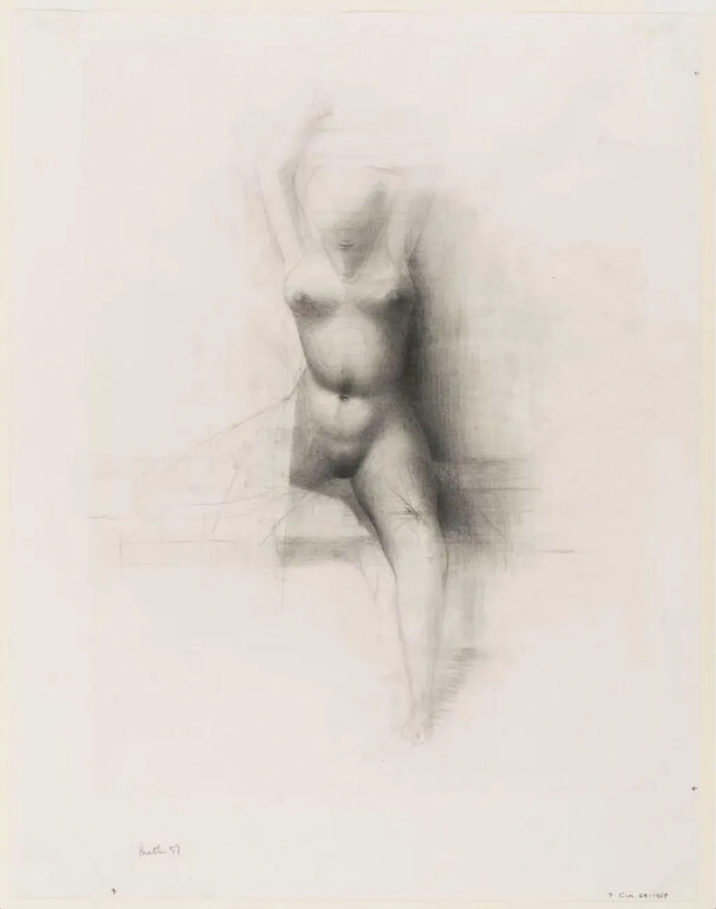 Study of a female nude for sculpture, by Reg Butler, 1957