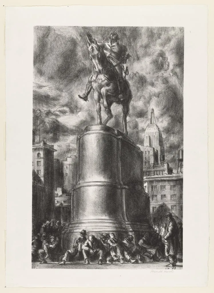 Untitled, by Reginald Marsh, ink, 1933