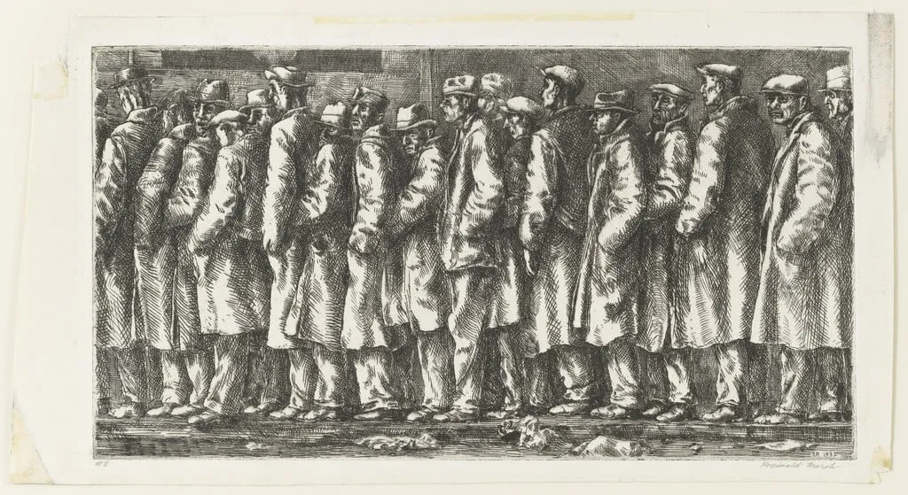 Untitled, by Reginald Marsh, ink, 1932