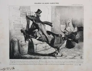 Réglement du Jockey Club de Paris:  Chaque membre du Jockey Club doit avoir un Jockey, et un cheval...