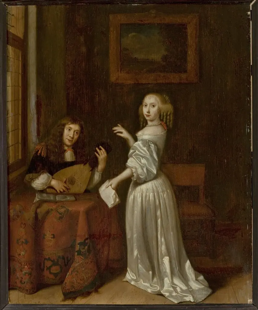 Singing lesson, by Reinier de la Haye