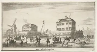 Various Ships and Views of Amsterdam (Verscheÿde Schepen en Gesichten van Amstelredam), Part III: De Block-huÿsen, by Reinier Nooms, called Zeeman, 1653
