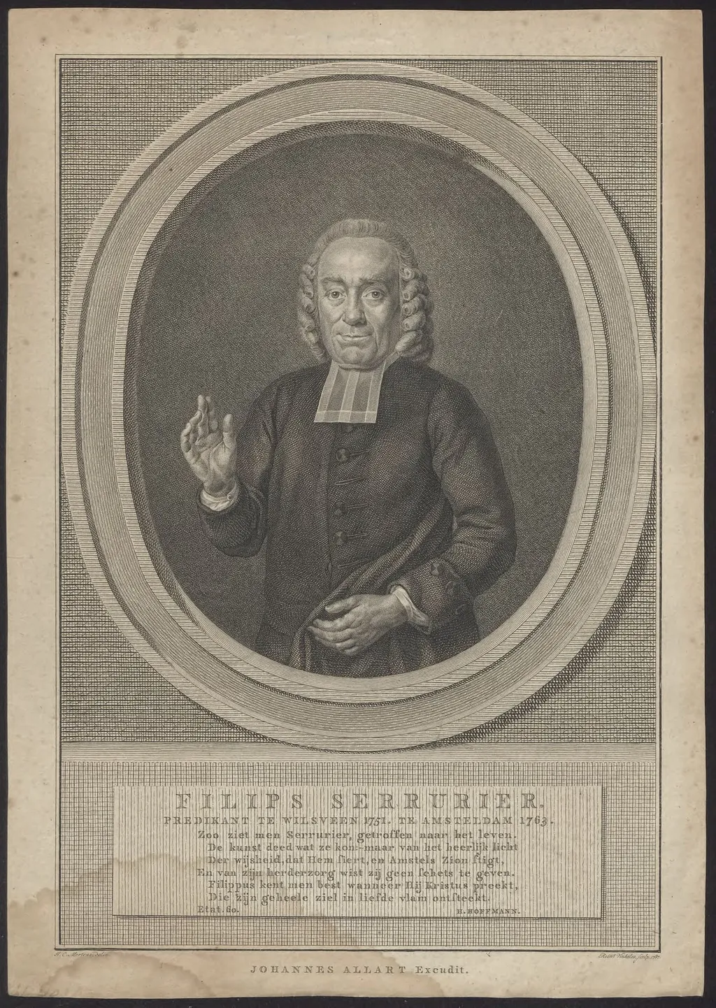 Portrait of Filips Serrurier, by Reinier, Vinkeles, unspecified, 1787
