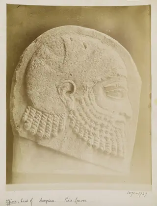 Relief of head of Assyrian officer. Paris: Louvre