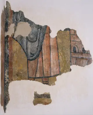 Remains of a figure and buildings from Boí, by Master of Boí
