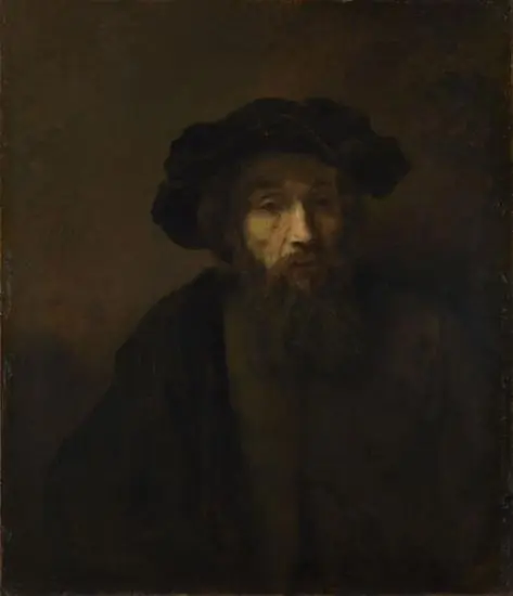 A Bearded Man in a Cap, by Rembrandt