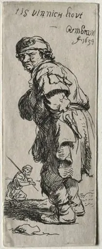 A Peasant Calling Out: "it's very cold", by Rembrandt