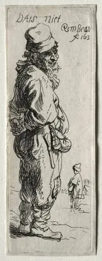 A Peasant Replying: "that's nothing", by Rembrandt