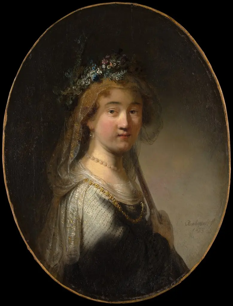 A Young Woman as a Shepherdess ("Saskia as Flora"), by Rembrandt