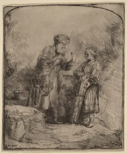 Abraham and Isaac, by Rembrandt