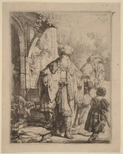 Abraham Casting Out Hagar and Ishmael, by Rembrandt