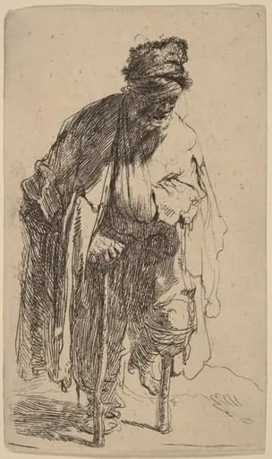 Beggar with a Wooden Leg, by Rembrandt