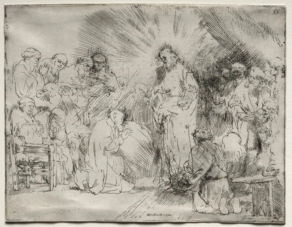 Christ Appearing to the Apostles, by Rembrandt, 1656